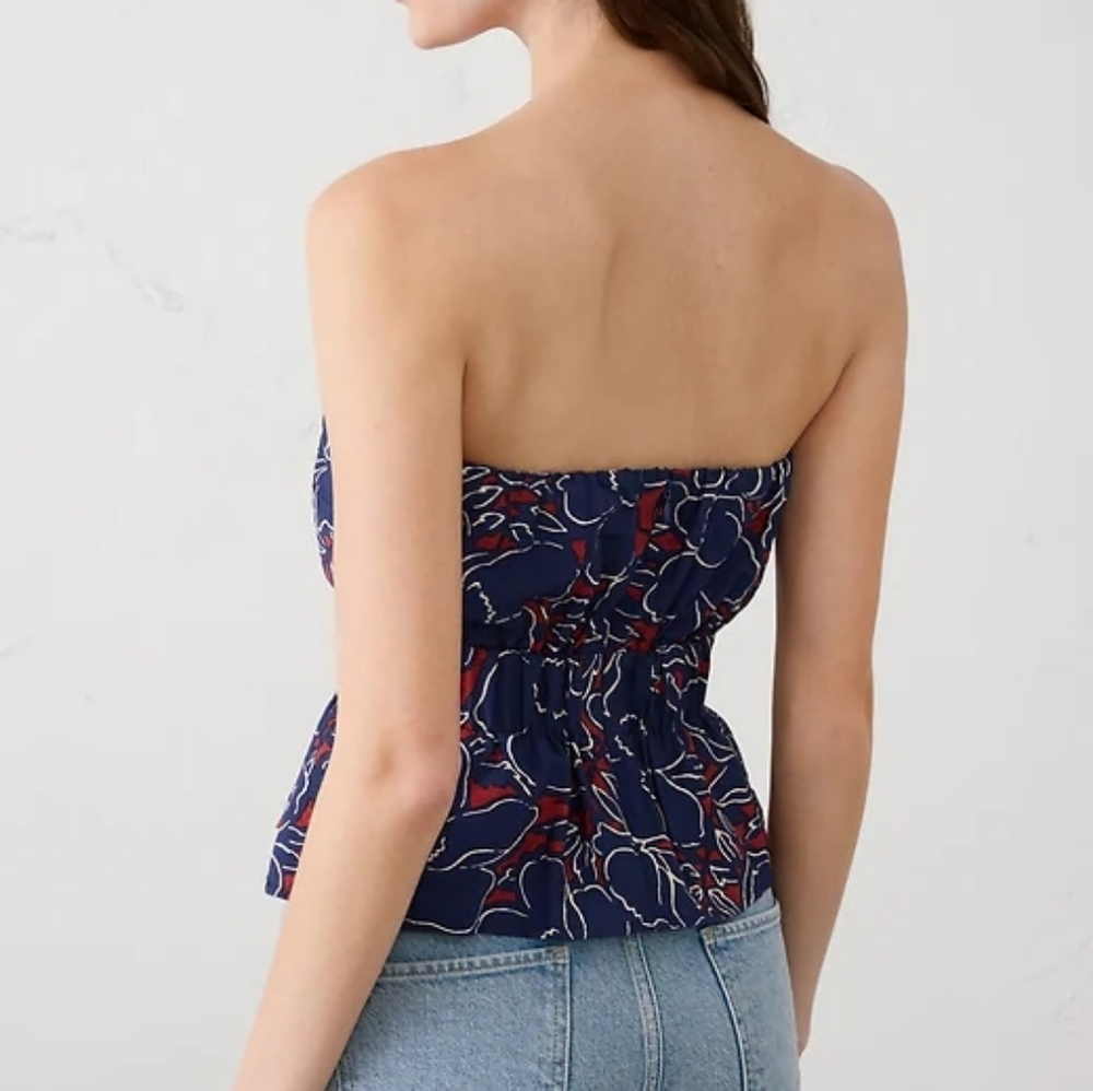 NWT BANANA REPUBLIC | $60 Cinched-Waist Strapless Top - Picture 4 of 6